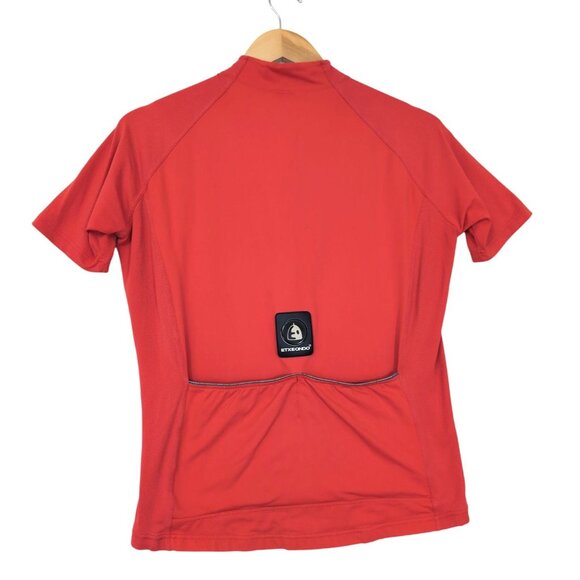 Etxeondo Cycling Jersey Womens M Orange Short Sleeve Half Zip Pockets Road Bike - Picture 2 of 11